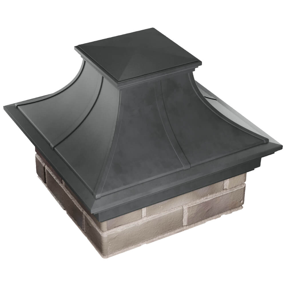 Колпак Zking Монблан Премиум Серый на столб 1.5х1.5 кирпича (385х385мм) в Махачкале фото