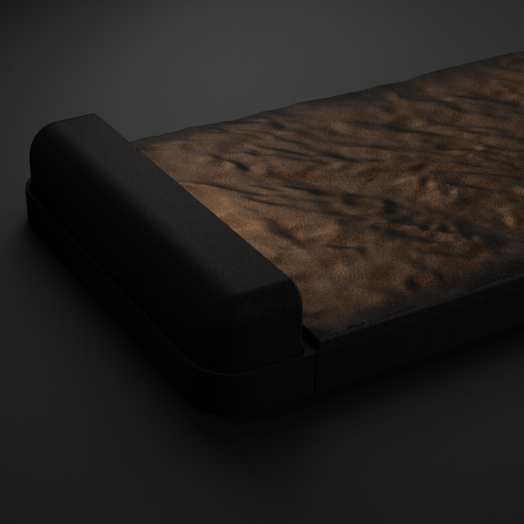 LED Светильник для шаговой плиты STONE Черный Сланец 330х75х98мм в Махачкале фото