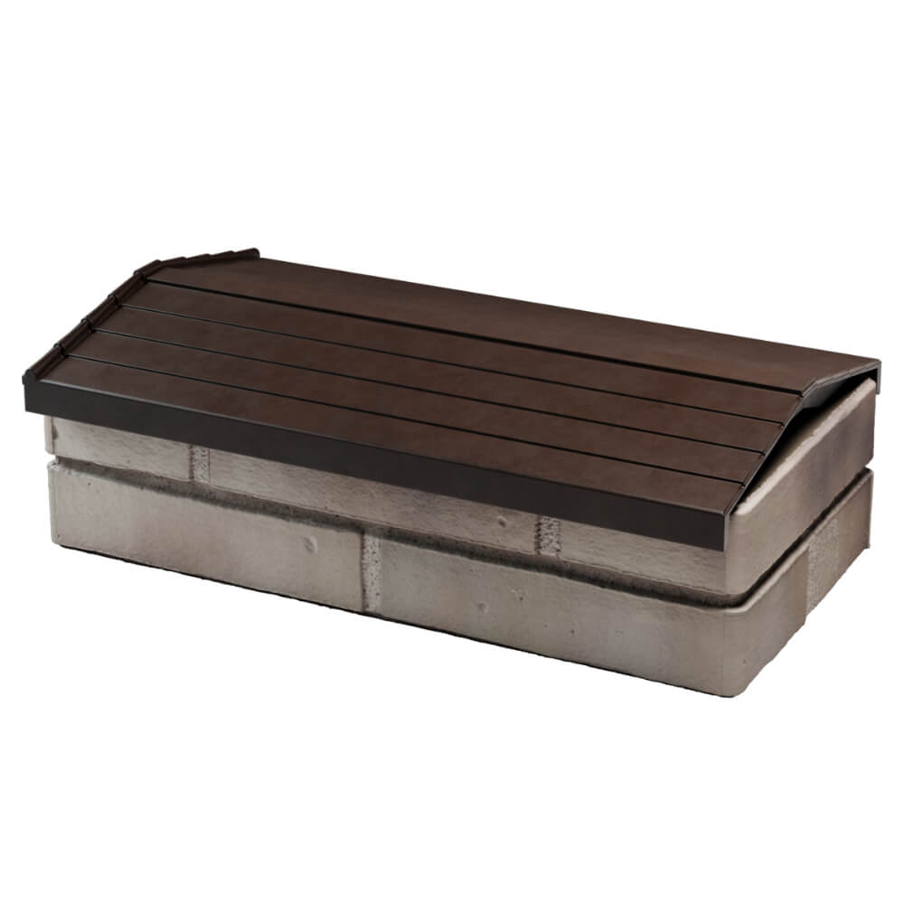 Парапет Zking Бона ХайТек Коричневый с посадкой на 1 кирпич (200/225/255мм)